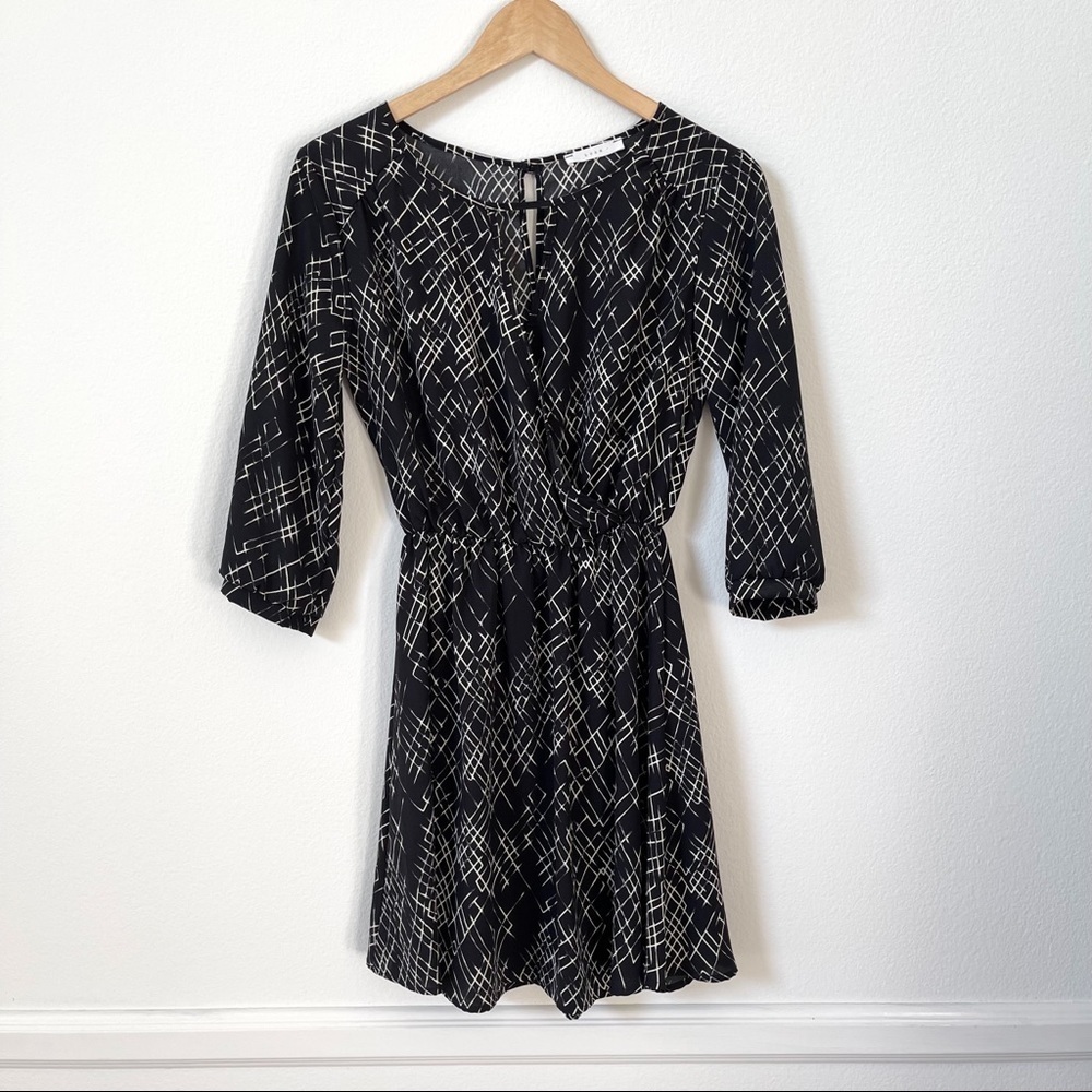 Lush Gigi Black White Skater Mini Dress Keyhole XS - Picture 4 of 13